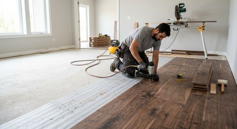 Walnut Flooring Installation