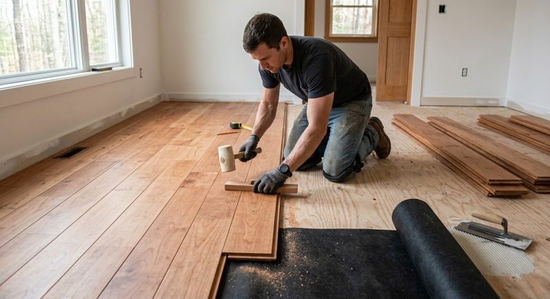Cherry Floor Installation in Killbuck, OH