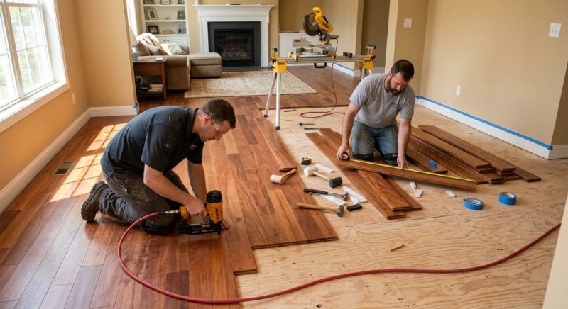 Cherry Floor Installation in Wooster, OH