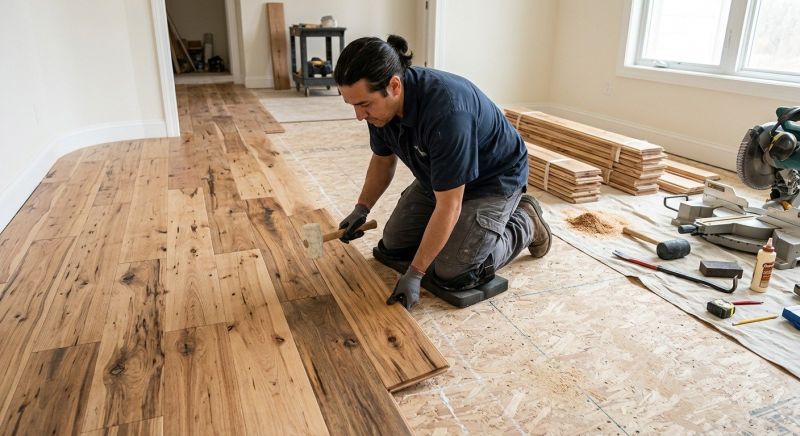 Hickory Floor Installation in Wooster, OH