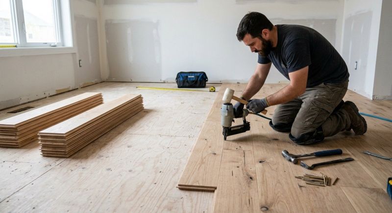 Oak Floor Installation in Fredericksburg, OH