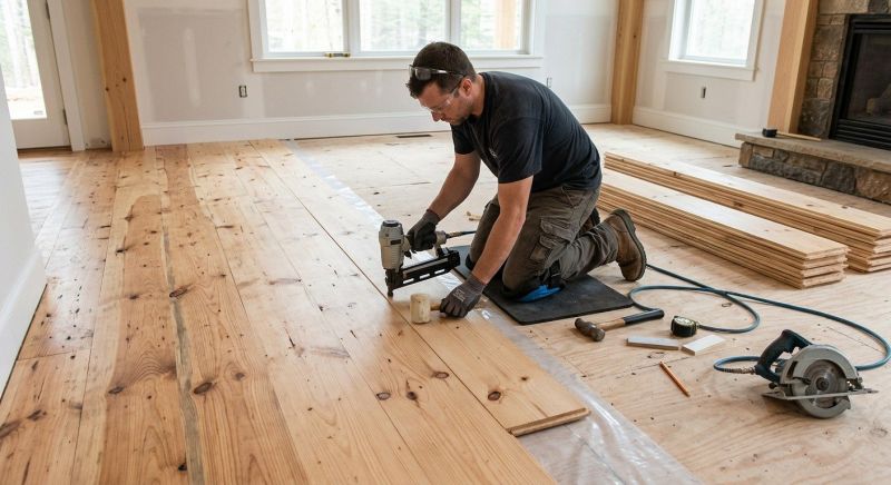Pine Floor Installation in Wooster, OH