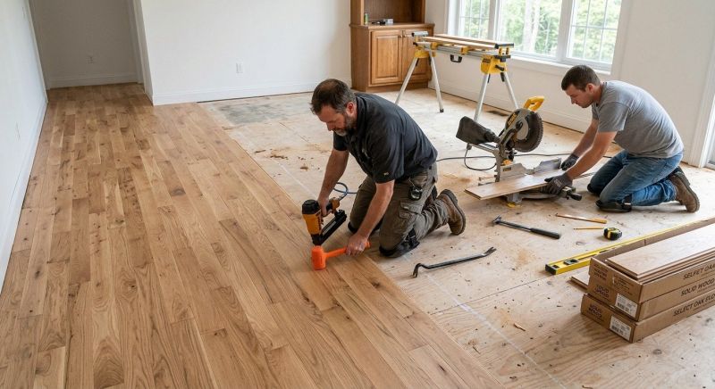 White Oak Floor Installation in Wooster, OH
